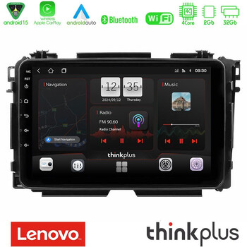 Lenovo Thinkplus Series 4core Android15 2+32gb  Honda hr-v Navigation Multimedia Tablet 9" με Carplay & Android Auto u-sqz-Hd0285