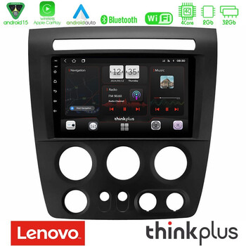 Lenovo Thinkplus Series 4core Android15 2+32gb  Hummer h3 2005-2009 Navigation Multimedia Tablet 9" με Carplay & Android Auto u-sqz-Hu1056