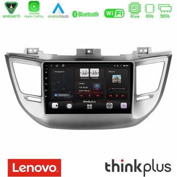 Lenovo Thinkplus Series 4core Android15 2+32gb  Hyundai Tucson 2015-2018 Navigation Multimedia Tablet 9" με Carplay & Android Auto u-sqz-Hy0068