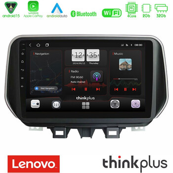 Lenovo Thinkplus Series 4core Android15 2+32gb  Hyundai Tucson 2019-> Navigation Multimedia Tablet 9" με Carplay & Android Auto u-sqz-Hy0504