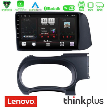 Lenovo Thinkplus Series 4core Android15 2+32gb  Hyundai i10 Navigation Multimedia Tablet 9" με Carplay & Android Auto u-sqz-Hy0679