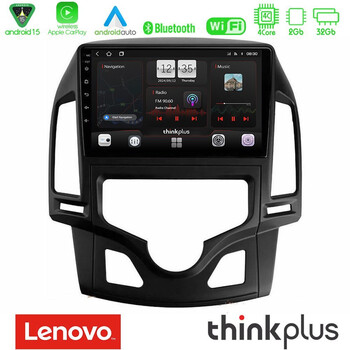 Lenovo Thinkplus Series 4core Android15 2+32gb  Hyundai i30 2007-2012 Auto a/c Navigation Multimedia Tablet 9" με Carplay & Android Auto u-sqz-Hy0800