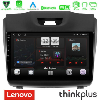 Lenovo Thinkplus Series 4core Android15 2+32gb  Isuzu d-max 2012-2019 Navigation Multimedia Tablet 9" με Carplay & Android Auto u-sqz-Iz588
