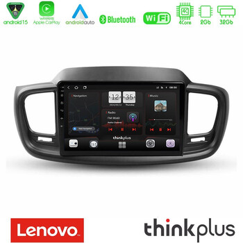 Lenovo Thinkplus Series 4core Android15 2+32gb  kia Sorento 2018-2021 Navigation Multimedia Tablet 9" με Carplay & Android Auto u-sqz-Ki0248