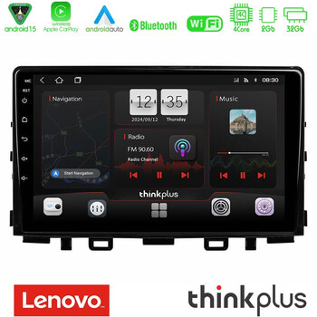 Lenovo Thinkplus Series 4core Android15 2+32gb  kia Stonic Navigation Multimedia Tablet 9" με Carplay & Android Auto u-sqz-Ki0545