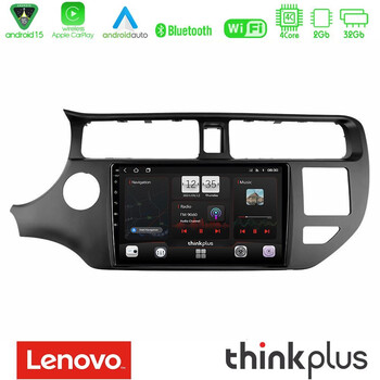 Lenovo Thinkplus Series 4core Android15 2+32gb  kia rio 2011-2015 Navigation Multimedia Tablet 9" με Carplay & Android Auto u-sqz-Ki0552