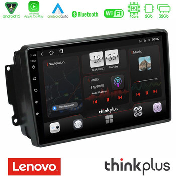 Lenovo Thinkplus Series 4core Android15 2+32gb  Mercedes C/clk/g Class (W203/w209) Navigation Multimedia Tablet 9" με Carplay & Android Auto u-sqz-Mb0566