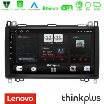 Lenovo Thinkplus Series 4core Android15 2+32gb  Mercedes A/b/vito/sprinter Class Navigation Multimedia Tablet 9" με Carplay & Android Auto u-sqz-Mb0759
