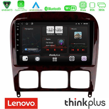 Lenovo Thinkplus Series 4core Android15 2+32gb  Mercedes s Class 1999-2004 (W220) Navigation Multimedia Tablet 9" με Carplay & Android Auto u-sqz-Mb0765