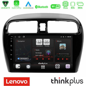Lenovo Thinkplus Series 4core Android15 2+32gb  Mitsubishi Space Star 2013-2016 Navigation Multimedia Tablet 9" με Carplay & Android Auto u-sqz-Mt0602