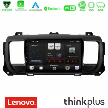 Lenovo Thinkplus Series 4core Android15 2+32gb  Citroen/peugeot/opel/toyota Navigation Multimedia Tablet 9" με Carplay & Android Auto u-sqz-Pg0950