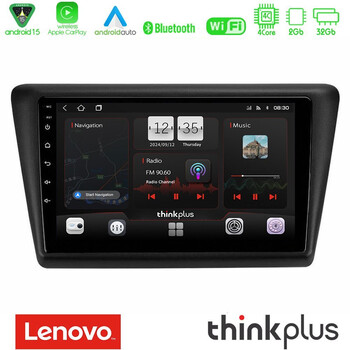 Lenovo Thinkplus Series 4core Android15 2+32gb  Skoda Rapid 2013-2017 Navigation Multimedia Tablet 9" με Carplay & Android Auto u-sqz-Sk1067