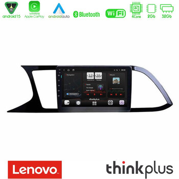 Lenovo Thinkplus Series 4core Android15 2+32gb  Seat Leon 2013 – 2019 Navigation Multimedia Tablet 9" με Carplay & Android Auto u-sqz-St0790