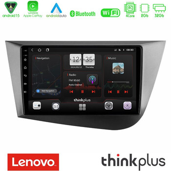 Lenovo Thinkplus Series 4core Android15 2+32gb  Seat Leon Navigation Multimedia Tablet 9" με Carplay & Android Auto u-sqz-St0839