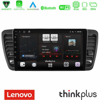 Lenovo Thinkplus Series 4core Android15 2+32gb  Subaru Legacy/outback 2002-2008 Navigation Multimedia Tablet 9" με Carplay & Android Auto u-sqz-Su0969