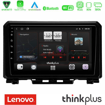 Lenovo Thinkplus Series 4core Android15 2+32gb  Suzuki Jimny 2018-2022 Navigation Multimedia Tablet 9" με Carplay & Android Auto u-sqz-Sz0546