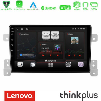 Lenovo Thinkplus Series 4core Android15 2+32gb  Suzuki Grand Vitara Navigation Multimedia Tablet 9" με Carplay & Android Auto u-sqz-Sz0630