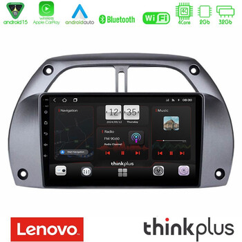 Lenovo Thinkplus Series 4core Android15 2+32gb  Toyota Rav4 2001 - 2006 Navigation Multimedia Tablet 9" με Carplay & Android Auto u-sqz-Ty0953