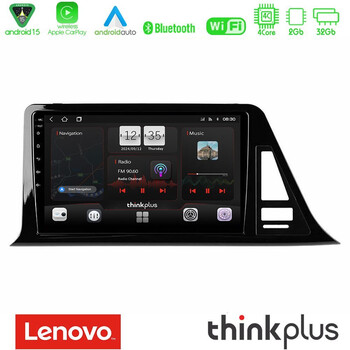 Lenovo Thinkplus Series 4core Android15 2+32gb  Toyota ch-r (Χωρίς Εργ.οθόνη) Navigation Multimedia Tablet 9"  με Carplay & Android Auto u-sqz-Ty0301