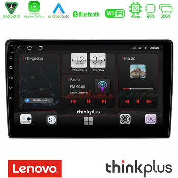 Lenovo Thinkplus Series 4core Android15 2+32gb  Opel Astra/corsa/antara/zafira Navigation Multimedia Tablet 9"  με Carplay & Android Auto (Μαύρο) u-sqz-Op0697bl