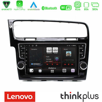Lenovo Thinkplus Series 4core Android15 2+32gb  vw Golf 7 Navigation Multimedia Tablet 9" με Carplay & Android Auto (Oem Look) u-sqz-Vw1381