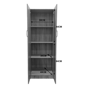 Ντουλάπα δίφυλλη Lego pakoworld σε oak απόχρωση 60x42x180εκ