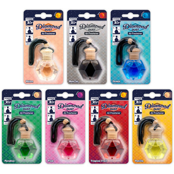 Power Air  Αρωματικό Αυτοκινήτου Κρεμαστό Μπουκαλάκι Diamond Dust 9 ml Power Air - PINK