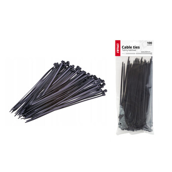 02157/AM . ΔΕΜΑΤΙΚΑ/ΔΕΤΙΚΑ ΚΑΛΩΔΙΩΝ TIE WRAP 4,8 X 350mm (ΜΑΥΡΟ) - 100 ΤΕΜ. 