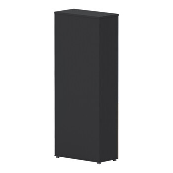 Ντουλάπα γραφείου επαγγελματική με γυάλινες πόρτες Lotus pakoworld σε φυσική-ανθρακί απόχρωση 80x40x200εκ