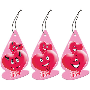 Power Air  Αρωματικό Αυτοκινήτου Κρεμαστό Smiling Heart (Bubble Gum) Power Air - TONGUE