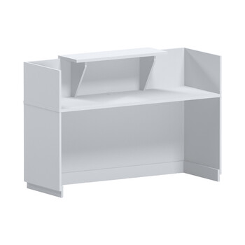 Γραφείο reception Lotus pakoworld σε λευκή απόχρωση  140x70x110εκ