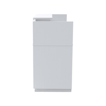 Γραφείο reception Lotus pakoworld σε λευκή απόχρωση  140x70x110εκ