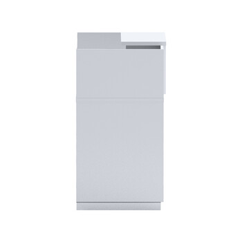 Γραφείο reception Lotus pakoworld σε λευκή απόχρωση  140x70x110εκ