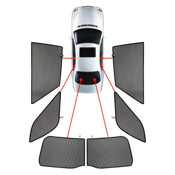 PVC.NIS-QASH-5-C . NISSAN QASHQAI 5D 2021+ ΚΟΥΡΤΙΝΑΚΙΑ ΜΑΡΚΕ CAR SHADES - 6 ΤΕΜ.