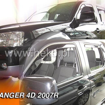 ΑΝΕΜ.15265 . FORD RANGER 2 4D 2007-2012 ΖΕΥΓΑΡΙ ΑΝΕΜΟΘΡΑΥΣΤΕΣ ΑΠΟ ΕΥΚΑΜΠΤΟ ΦΙΜΕ ΠΛΑΣΤΙΚΟ HEKO - 2 ΤΕΜ.
