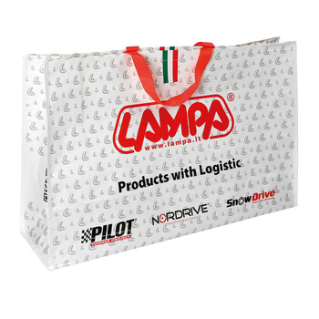 L9930.8 . ΤΣΑΝΤΑ ΧΑΡΤΙΝΗ ΔΙΑΦΗΜΙΣΤΙΚΗ ΜΕ ΛΑΒΕΣ LAMPA (XL) 695x455x185mm