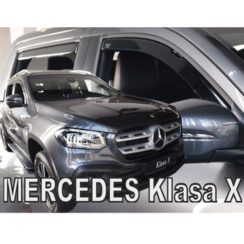 ΑΝΕΜ.SET23611 . MERCEDES X-KLAS W470 4D 2017+ ΣΕΤ ΑΝΕΜΟΘΡΑΥΣΤΕΣ ΑΥΤΟΚΙΝΗΤΟΥ ΑΠΟ ΕΥΚΑΜΠΤΟ ΦΙΜΕ ΠΛΑΣΤΙΚΟ HEKO - 4 ΤΕΜ.