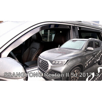 ΑΝΕΜ.SET28917 . SSANGYONG REXTON 5D 2017+ ΣΕΤ ΑΝΕΜΟΘΡΑΥΣΤΕΣ ΑΥΤΟΚΙΝΗΤΟΥ ΑΠΟ ΕΥΚΑΜΠΤΟ ΦΙΜΕ ΠΛΑΣΤΙΚΟ HEKO - 4 ΤΕΜ.