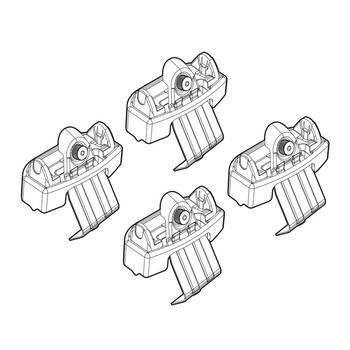N21223 . FORD MONDEO 4D 11/14+ KIT ΑΚΡΑ (ΠΟΔΙΑ) ΓΙΑ ΜΠΑΡΕΣ NORDRIVE