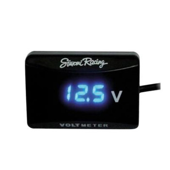 ΟΡΓ/SRVOLT/1 . ΒΟΛΤΟΜΕΤΡΟ ΜΠΑΤΑΡΙΑΣ ΨΗΦΙΑΚΟ 12/24V 50X35 mm ΜΕ ΦΙΣ ΑΝΑΠΤΗΡΑ (ΜΑΥΡΟ ΜΕ ΜΠΛΕ LED)