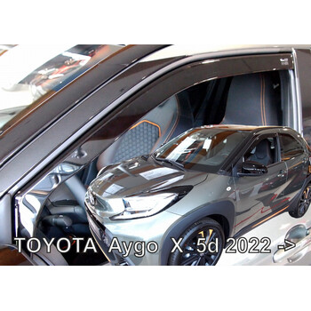 ΑΝΕΜ.29672 . TOYOTA AYGO X 5D 2022+ ​ ΖΕΥΓΑΡΙ ΑΝΕΜΟΘΡΑΥΣΤΕΣ ΑΠΟ ΕΥΚΑΜΠΤΟ ΦΙΜΕ ΠΛΑΣΤΙΚΟ HEKO - 2 ΤΕΜ.