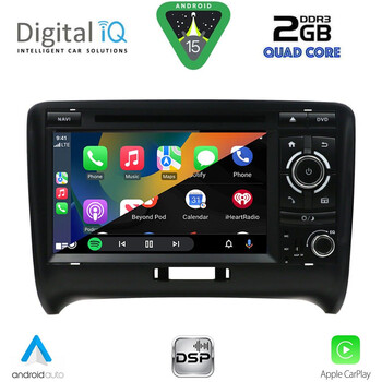 DIGITAL IQ BXE 578_CPA (7" DVD) MULTIMEDIA SYSTEM for AUDI ΤΤ mod. 2007-2015