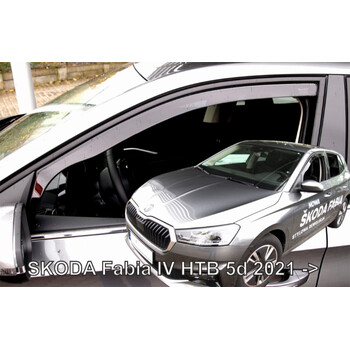 ΑΝΕΜ.28361 . SKODA FABIA HTB 5D 2021+ ΖΕΥΓΑΡΙ ΑΝΕΜΟΘΡΑΥΣΤΕΣ ΑΠΟ ΕΥΚΑΜΠΤΟ ΦΙΜΕ ΠΛΑΣΤΙΚΟ HEKO - 2 ΤΕΜ.
