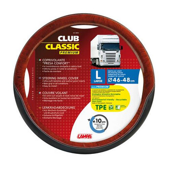 L9890.3 . ΚΑΛΥΜΜΑ ΤΙΜΟΝΙΟΥ ΦΟΡΤΗΓΟΥ CLUB-CLASSIC (L) 46-48cm (ΜΑΥΡΟ/ΞΥΛΟ/ΟΙΚΟΛΟΓΙΚΟ/ΑΟΣΜΟ)