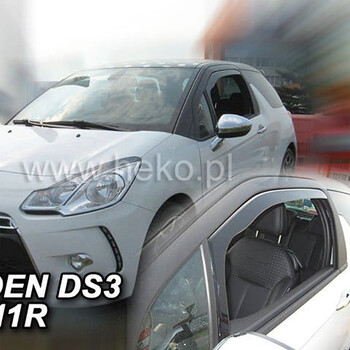 ΑΝΕΜ.12253 . CITROEN DS3 3D 2010-2019 ΖΕΥΓΑΡΙ ΑΝΕΜΟΘΡΑΥΣΤΕΣ ΑΠΟ ΕΥΚΑΜΠΤΟ ΦΙΜΕ ΠΛΑΣΤΙΚΟ HEKO - 2 ΤΕΜ.