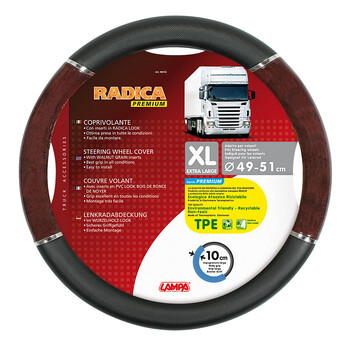 L9876.3 . ΚΑΛΥΜΜΑ ΤΙΜΟΝΙΟΥ ΦΟΡΤΗΓΟΥ RADICA (XL) 49-51 cm (ΜΑΥΡΟ/ΞΥΛΟ/ΟΙΚΟΛΟΓΙΚΟ/ΑΟΣΜΟ)