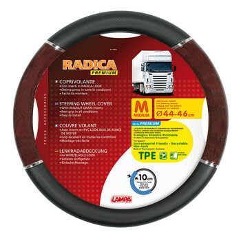 L9876.1 . ΚΑΛΥΜΜΑ ΤΙΜΟΝΙΟΥ ΦΟΡΤΗΓΟΥ RADICA (M) 44-46cm (ΜΑΥΡΟ/ΞΥΛΟ/ΟΙΚΟΛΟΓΙΚΟ/ΑΟΣΜΟ)
