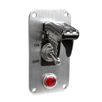 SRISR/3C-L . ΔΙΑΚΟΠΤΗΣ ON/OFF BABY GO LIGHT EVO ΑΕΡΟΠΟΡΙΚΟΥ ΤΥΠΟΥ 12V 20A ΚΑΙ ΕΝΔΕΙΞΗ LED (CARBON ΚΑΠΑΚΙ ΜΕ ΒΑΣΗ ΧΡΩΜΙΟΥ)