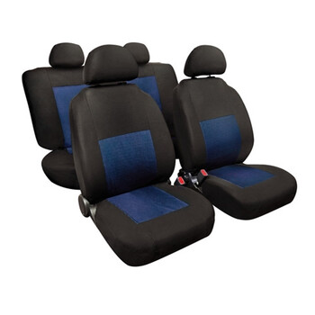 L5498.9 . Καλύμματα Καθισμάτων Sport υψηλής ποιότητας ζακάρ Μπλε / Μαύρο set