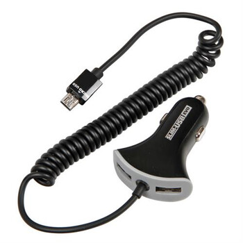 L3896.3/T . ΦΟΡΤΙΣΤΗΣ ΑΝΑΠΤΗΡΑ ΔΙΠΛΟΣ SLIM USB EVO ME ΚΑΛΩΔΙΟ 12/24V 2400mA